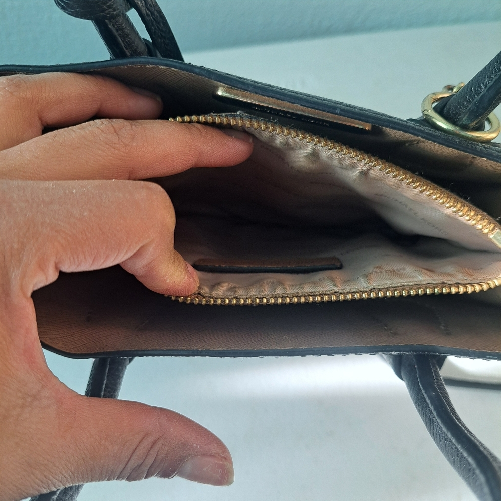 Michael Kors Black Satchel with Gold Accents - Picture 5 of 5